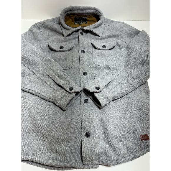 Jachs New York Men’s Wool Blend Shirt Jacket Gray Sz M Outdoor Cabin Core Lined - Picture 9 of 12